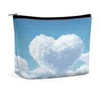 JTKBNVM A Floating Heart Makeup Bag for Women Waterproof Cosmetic Bag Portable Travel Toiletry Bag Storage Bag Large Makeup Pouch Handheld Makeup Bag for Work, style, One Size