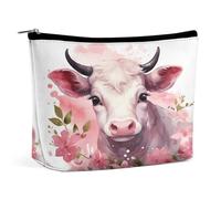 JTKBNVM A Little Cow Makeup Bag for Women Waterproof Cosmetic Bag Portable Travel Toiletry Bag Storage Bag Large Makeup Pouch Handheld Makeup Bag for Work, style, One Size