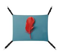 JTKBNVM A Red Feather Cat Hammock Pet Hammock Ferret Hammock Cat Hammock for Large Cats Hamster Hammock Soft Hanging Bed Cat Hammock Hanging Cat Hammock Bed