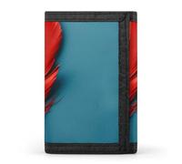 JTKBNVM A Red Feather Trifold Wallet Trifold Wallets for Men Women Slim Wallet Mens Wallet Trifold Front Pocket Wallet | Versatile Wallets with 8 Credit Card Holder, style, One Size