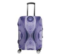 JTKBNVM Abstract Blue Pattern Luggage Covers Tsa Approved Suitcase Cover Elastic Washable Luggage Sleeve Carry on Cover Protector Anti-Scratch Suitcase Protector Fits 19-30 Inch Case, white, L