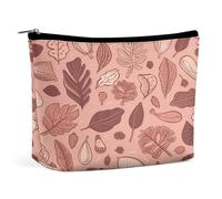 JTKBNVM Acorn Leaf Pattern Makeup Bag for Women Waterproof Cosmetic Bag Portable Travel Toiletry Bag Storage Bag Large Makeup Pouch Handheld Makeup Bag for Work, style, One Size