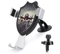 JTKBNVM Airplane Art Car Phone Mount 3-in-1 Universal Air Vent/Dashboard/Windshield Holder with 360° Rotatable Cell Phone Stand Head Quick One Touch Release for 4.0-6.0 Inch Smartphones