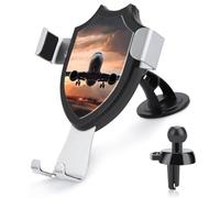 JTKBNVM Airplane Art Car Phone Mount 3-in-1 Universal Air Vent/Dashboard/Windshield Holder with 360° Rotatable Cell Phone Stand Head Quick One Touch Release for 4.0-6.0 Inch Smartphones