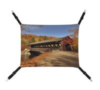 JTKBNVM Albany Covered Bridge Cat Hammock Pet Hammock Ferret Hammock Cat Hammock for Large Cats Hamster Hammock Soft Hanging Bed Cat Hammock Hanging Cat Hammock Bed