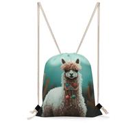 JTKBNVM Alpaca Drawstring Backpack Lightweight Sackpack Sport Gym Bag Cinch Sack for Basketball Yoga Beach