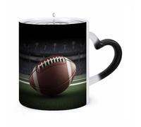 JTKBNVM American Football Color Changing Coffee Mug 11oz Magic Ceramic Cup with Heat Sensitive Design Novelty Black to White Transformation Mug for Halloween Christmas Gifts Women Men