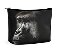 JTKBNVM An Adult Gorilla Makeup Bag for Women Waterproof Cosmetic Bag Portable Travel Toiletry Bag Storage Bag Large Makeup Pouch Handheld Makeup Bag for Work, style, One Size