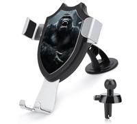 JTKBNVM Angry Gorilla Car Phone Mount 3-in-1 Universal Air Vent/Dashboard/Windshield Holder with 360° Rotatable Cell Phone Stand Head Quick One Touch Release for 4.0-6.0 Inch Smartphones