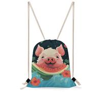 JTKBNVM Animal Laughter Drawstring Backpack Lightweight Sackpack Sport Gym Bag Cinch Sack for Basketball Yoga Beach