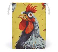 JTKBNVM Art Chicken Painting Muslin Bags Cotton Drawstring Bags Drawstring Gift Bags Canvas Christmas Bags Cloth Gift Bags Drawstring Pouch Jewelry Pouches Drawstring Bags 1 Pc, Style, 1 Count (Pack