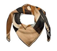 JTKBNVM Beige And Black Objects Silk Scarf Head Scarf 27 X 27 Inch Neck Scarf for Women Hair Scarf for Sleeping Hair Wrapping at Night Square Scarves, Style, One Size