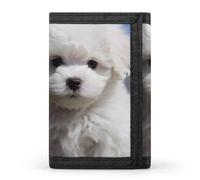 JTKBNVM Bichon Frise Dog Trifold Wallet Trifold Wallets for Men Women Slim Wallet Mens Wallet Trifold Front Pocket Wallet | Versatile Wallets with 8 Credit Card Holder, style, One Size