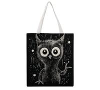 JTKBNVM Black And White Animal Canvas Tote Bag with Handles Reversible Reusable Grocery Bags Foldable Carry on Tote Purse Casual Everyday Shoulder Handbag for Shopping Work Beach Market