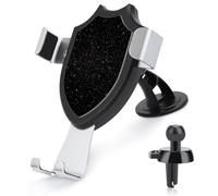 JTKBNVM Black Glitter Car Phone Mount 3-in-1 Universal Air Vent/Dashboard/Windshield Holder with 360° Rotatable Cell Phone Stand Head Quick One Touch Release for 4.0-6.0 Inch Smartphones
