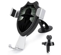 JTKBNVM Black Hat Dark Side Hacker Car Phone Mount 3-in-1 Universal Air Vent/Dashboard/Windshield Holder with 360° Rotatable Cell Phone Stand Head Quick One Touch Release for 4.0-6.0 Inch Smartphones