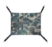 JTKBNVM Blue and Gray Geometry Cat Hammock Pet Hammock Ferret Hammock Cat Hammock for Large Cats Hamster Hammock Soft Hanging Bed Cat Hammock Hanging Cat Hammock Bed