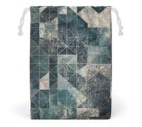 JTKBNVM Blue And Gray Geometry Muslin Bags Cotton Drawstring Bags Drawstring Gift Bags Canvas Christmas Bags Cloth Gift Bags Drawstring Pouch Jewelry Pouches Drawstring Bags 1 Pc, Style, 1 Count (Pack