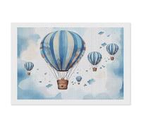 JTKBNVM Blue Hot Air Balloon Diamond Art Kits for Adults Beginners Gem Art Painting Kits with Diamonds DIY 5D Full Drill Diamond Dots Paintings Craft Painting Kits for Home Wall Decor 8"x12"