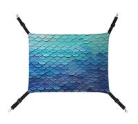 JTKBNVM Blue Mermaid Fish Scale Cat Hammock Pet Hammock Ferret Hammock Cat Hammock for Large Cats Hamster Hammock Soft Hanging Bed Cat Hammock Hanging Cat Hammock Bed