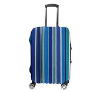 JTKBNVM Blue Stripe Luggage Covers Tsa Approved Suitcase Cover Elastic Washable Luggage Sleeve Carry on Cover Protector Anti-Scratch Suitcase Protector Fits 19-30 Inch Case, white, M