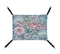 JTKBNVM Blue Style Flowers Cat Hammock Pet Hammock Ferret Hammock Cat Hammock for Large Cats Hamster Hammock Soft Hanging Bed Cat Hammock Hanging Cat Hammock Bed