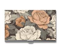 JTKBNVM Business Card Holder for Men Women A Hand Drawn Painting Pocket Business Card Case Metal Business Card Wallet Name Card Holder Buckle Style Shut Aluminum, style, One Size