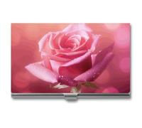 JTKBNVM Business Card Holder for Men Women Beautiful Flower Images Pocket Business Card Case Metal Business Card Wallet Name Card Holder Buckle Style Shut Aluminum, style, One Size