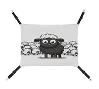JTKBNVM Cartoon Black White Sheep Cat Hammock Pet Hammock Ferret Hammock Cat Hammock for Large Cats Hamster Hammock Soft Hanging Bed Cat Hammock Hanging Cat Hammock Bed