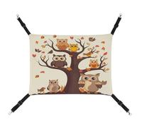 JTKBNVM Cartoon Owl on Tree Cat Hammock Pet Hammock Ferret Hammock Cat Hammock for Large Cats Hamster Hammock Soft Hanging Bed Cat Hammock Hanging Cat Hammock Bed