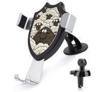 JTKBNVM Cartoon Sheeps Car Phone Mount 3-in-1 Universal Air Vent/Dashboard/Windshield Holder with 360° Rotatable Cell Phone Stand Head Quick One Touch Release for 4.0-6.0 Inch Smartphones