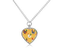 JTKBNVM Chicken Prints Pet Cremation Jewelry for Ashes Waterproof Urn Necklace with Filling Kit Heart Pendant Ash Necklace Memorial Keepsake Jewelry Custom Sympathy Gift for Dog Cat Human Ashes