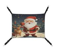 JTKBNVM Christmas Santa Claus Cat Hammock Pet Hammock Ferret Hammock Cat Hammock for Large Cats Hamster Hammock Soft Hanging Bed Cat Hammock Hanging Cat Hammock Bed