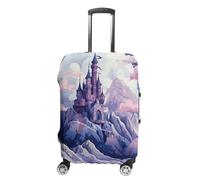 JTKBNVM Clouds over The Castle Luggage Covers Tsa Approved Suitcase Cover Elastic Washable Luggage Sleeve Carry on Cover Protector Anti-Scratch Suitcase Protector Fits 19-30 Inch Case, white, M