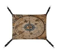 JTKBNVM Compass and Old World Map Cat Hammock Pet Hammock Ferret Hammock Cat Hammock for Large Cats Hamster Hammock Soft Hanging Bed Cat Hammock Hanging Cat Hammock Bed