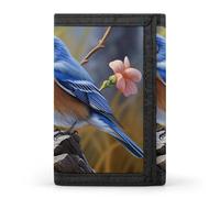 JTKBNVM Cute Bluebird Trifold Wallet Trifold Wallets for Men Women Slim Wallet Mens Wallet Trifold Front Pocket Wallet | Versatile Wallets with 8 Credit Card Holder, style, One Size