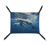 JTKBNVM Cute Dolphins Cat Hammock Pet Hammock Ferret Hammock Cat Hammock for Large Cats Hamster Hammock Soft Hanging Bed Cat Hammock Hanging Cat Hammock Bed