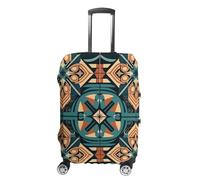 JTKBNVM Dark Orange Grid Luggage Covers Tsa Approved Suitcase Cover Elastic Washable Luggage Sleeve Carry on Cover Protector Anti-Scratch Suitcase Protector Fits 19-30 Inch Case, white, M