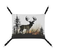 JTKBNVM Deer Silhouette Cat Hammock Pet Hammock Ferret Hammock Cat Hammock for Large Cats Hamster Hammock Soft Hanging Bed Cat Hammock Hanging Cat Hammock Bed