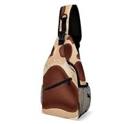 JTKBNVM Dog Paw Print Crossbody Sling Bag for Men Hiking Backpack Travel Chest Bag Man Purse Shoulder Bags Daypack