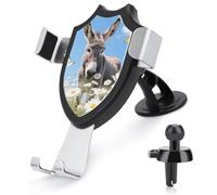JTKBNVM Donkey & Butterflies Car Phone Mount 3-in-1 Universal Air Vent/Dashboard/Windshield Holder with 360° Rotatable Cell Phone Stand Head Quick One Touch Release for 4.0-6.0 Inch Smartphones