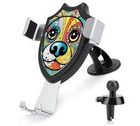 JTKBNVM Doodle Puppy Car Phone Mount 3-in-1 Universal Air Vent/Dashboard/Windshield Holder with 360° Rotatable Cell Phone Stand Head Quick One Touch Release for 4.0-6.0 Inch Smartphones