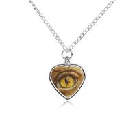JTKBNVM Draw An Eye Pet Cremation Jewelry for Ashes Waterproof Urn Necklace with Filling Kit Heart Pendant Ash Necklace Memorial Keepsake Jewelry Custom Sympathy Gift for Dog Cat Human Ashes
