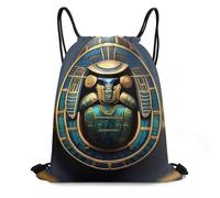 JTKBNVM Egyptian Scarab Drawstring Backpack 420D Oxford Waterproof Sport Gym Bag Cinch Sack for Basketball Yoga Beach
