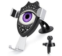 JTKBNVM Evil Eye Car Phone Mount 3-in-1 Universal Air Vent/Dashboard/Windshield Holder with 360° Rotatable Cell Phone Stand Head Quick One Touch Release for 4.0-6.0 Inch Smartphones