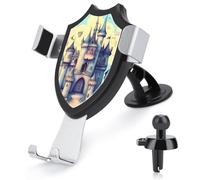 JTKBNVM Fairytale Castle Car Phone Mount 3-in-1 Universal Air Vent/Dashboard/Windshield Holder with 360° Rotatable Cell Phone Stand Head Quick One Touch Release for 4.0-6.0 Inch Smartphones
