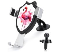 JTKBNVM Flamingo Watercolor Car Phone Mount 3-in-1 Universal Air Vent/Dashboard/Windshield Holder with 360° Rotatable Cell Phone Stand Head Quick One Touch Release for 4.0-6.0 Inch Smartphones