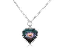 JTKBNVM Flower Pet Cremation Jewelry for Ashes Waterproof Urn Necklace with Filling Kit Heart Pendant Ash Necklace Memorial Keepsake Jewelry Custom Sympathy Gift for Dog Cat Human Ashes