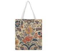 JTKBNVM French Country Style Canvas Tote Bag with Handles Reversible Reusable Grocery Bags Foldable Carry on Tote Purse Casual Everyday Shoulder Handbag for Shopping Work Beach Market