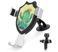 JTKBNVM Funny Cactus Car Phone Mount 3-in-1 Universal Air Vent/Dashboard/Windshield Holder with 360° Rotatable Cell Phone Stand Head Quick One Touch Release for 4.0-6.0 Inch Smartphones